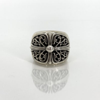 CHROME HEARTS(クロムハーツ) CLASSIC OVAL クラシックオーバルクロス SV925 リング・指輪 48.64g シルバー