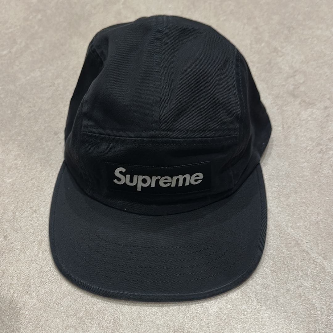 Supreme Washed Chino Twill Camp Cap (26SS) "Black"