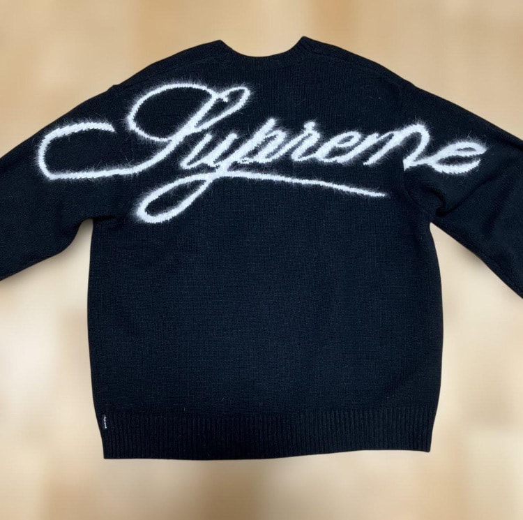 Supreme Angora Script Sweater "Black"
