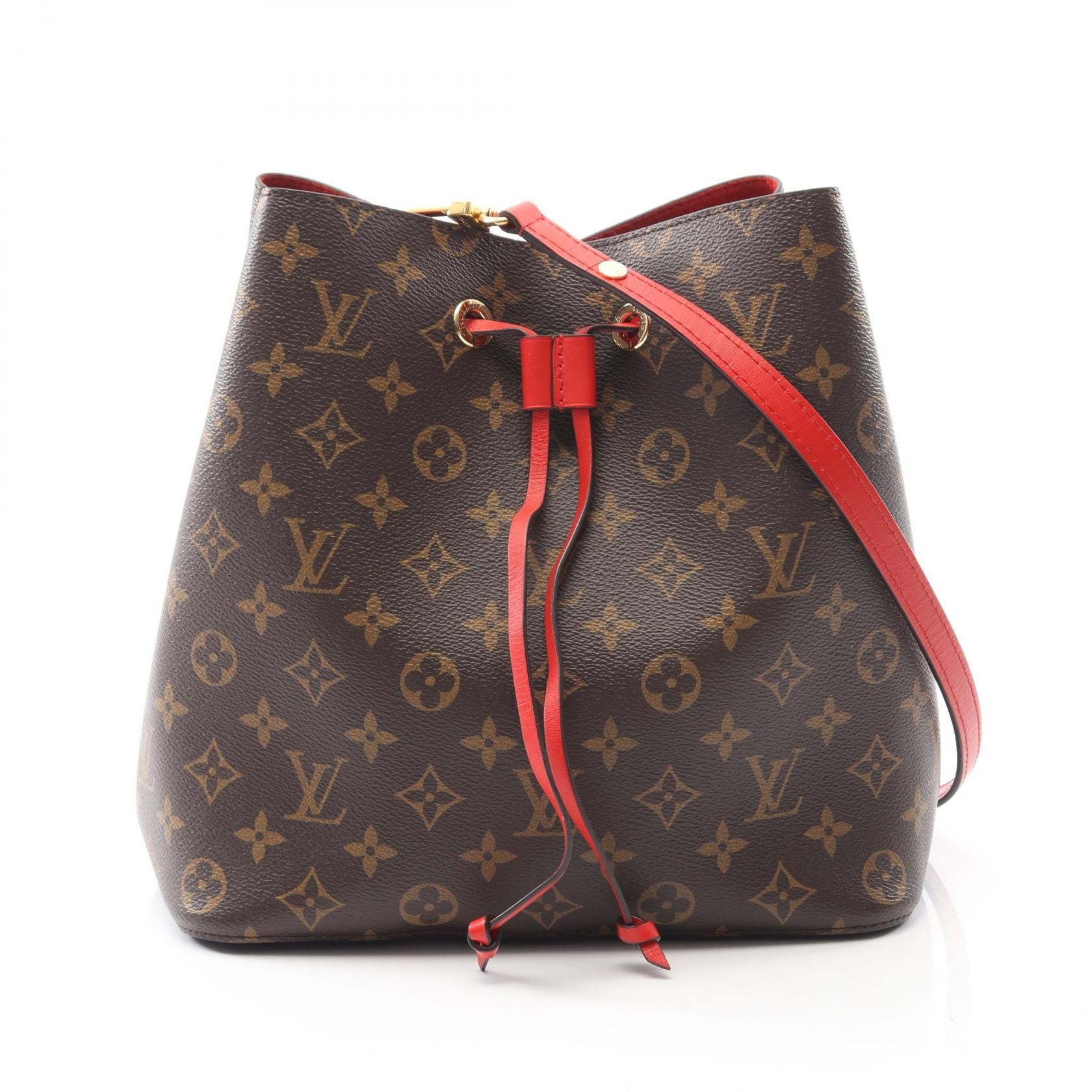 ルイ・ヴィトン LOUIS VUITTON ネオノエ ショルダーバッグ バッグ PVCコーティングキャンバス レザー モノグラム コクリコ レディース ブラウン系 / レッド系 M44021 【中古】