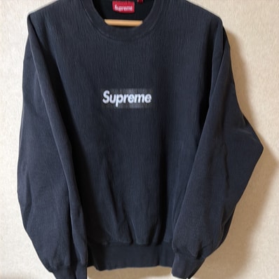 Supreme Washed Box Logo Crewneck "Black"