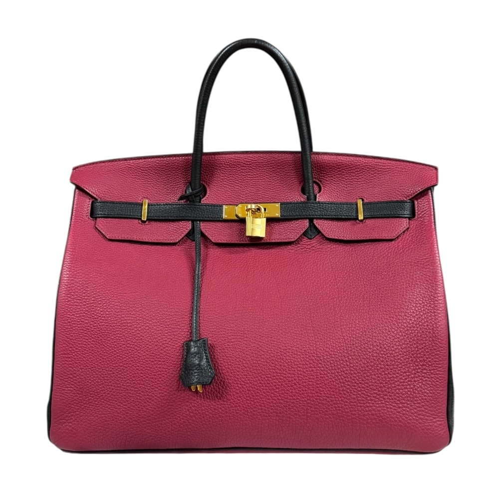 エルメス パーソナルオーダー バーキン40 ハンドバッグ トゴ レッド レディース HERMES  中古