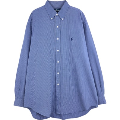 古着 ラルフローレン Ralph Lauren BLAKE 長袖 ボタンダウンチェックシャツ メンズL相当/eaa625252