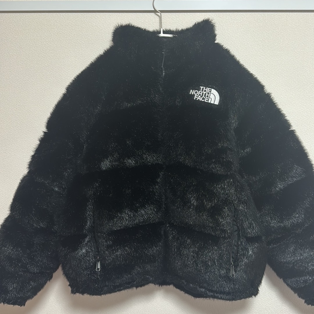 Supreme x The North Face Faux Fur Nuptse Jacket "Black"