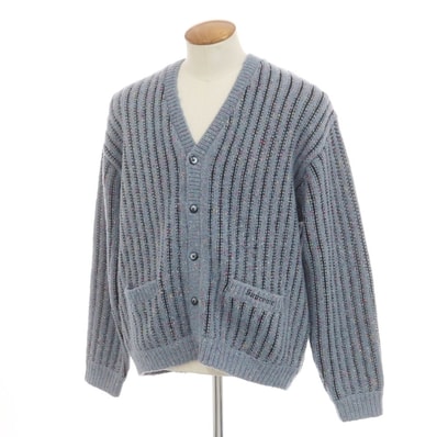 【中古】シュプリーム Supreme 2024年春夏 Confetti Cardigan アクリルナイロンポリエステル カーディガン ライトブルー【サイズM】【メンズ】