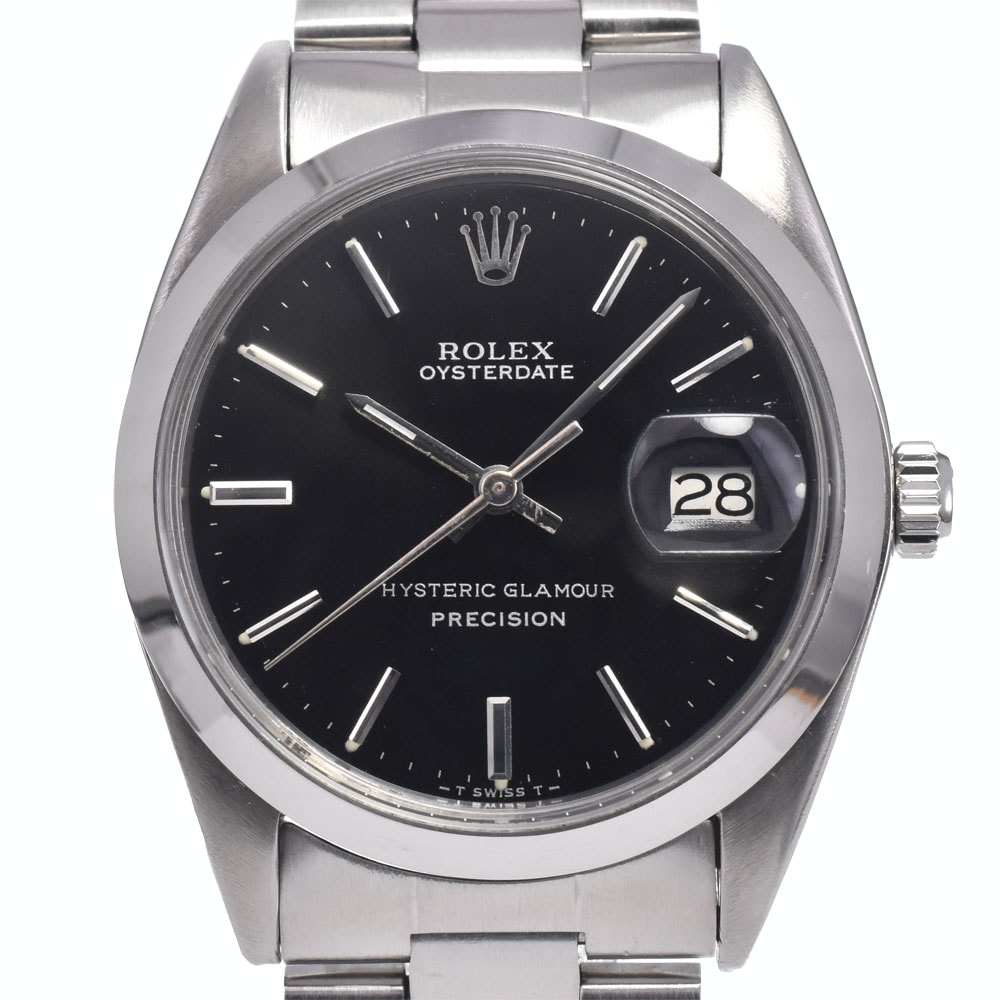 ロレックス ROLEX 6694 ヴィンテージ オイスター デイト ヒステリックグラマー Cal.1225 ブラック 手巻き メンズ 美品 腕時計 O#148852