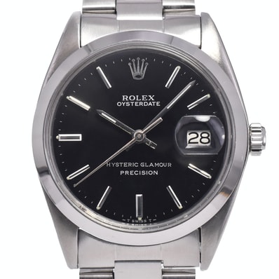 ロレックス ROLEX 6694 ヴィンテージ オイスター デイト ヒステリックグラマー Cal.1225 ブラック 手巻き メンズ 美品 腕時計 O#148852