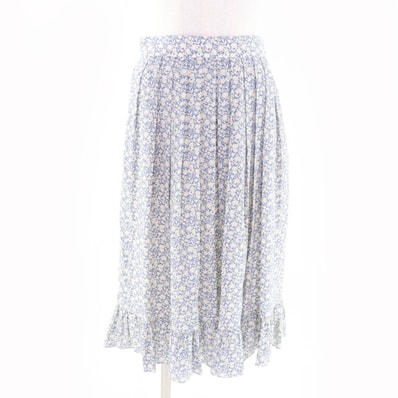 極美品 セリーヌ フレアスカート ライトブルー 38 2J264757L