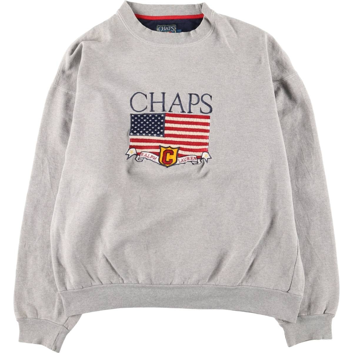 古着 80年代 ラルフローレン Ralph Lauren CHAPS チャップス 星条旗柄 スウェットシャツ トレーナー メンズL相当 ヴィンテージ/eaa591594