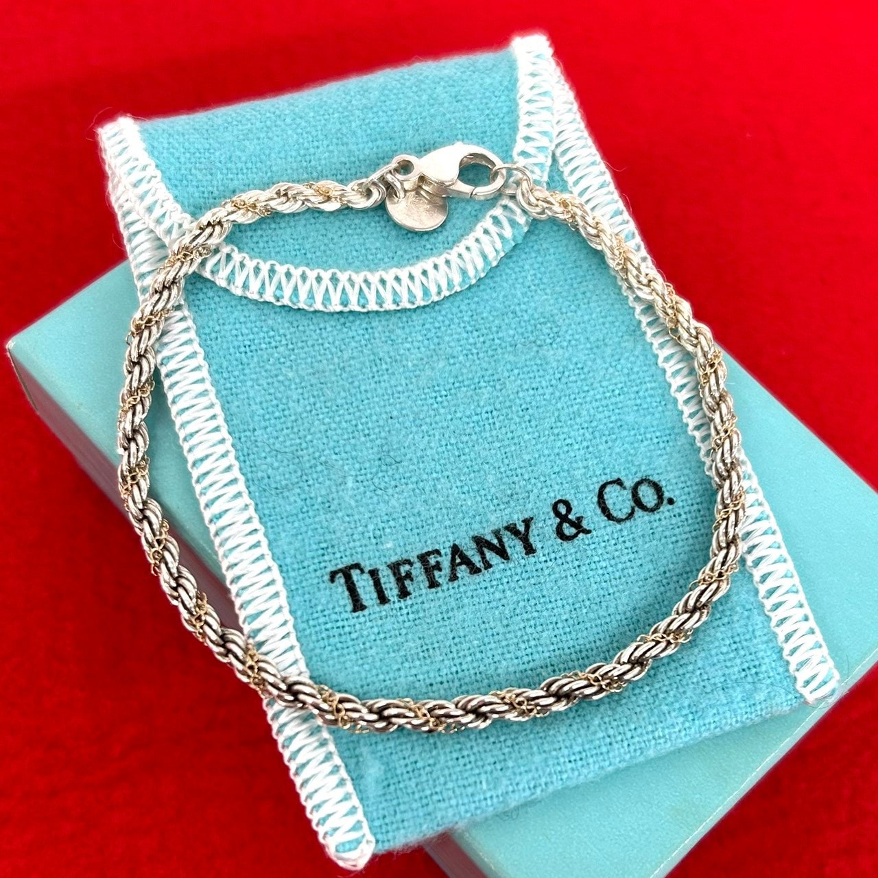 TIFFANY&Co. ティファニー ツイストロープ ブレスレット シルバー925 K14イエローゴールド ブレスレット シルバー
92945