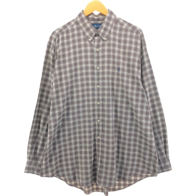 古着 ラルフローレン Ralph Lauren CLASSIC FIT クラシックフィット 長袖 ボタンダウンチェックシャツ メンズXL相当/eaa550417