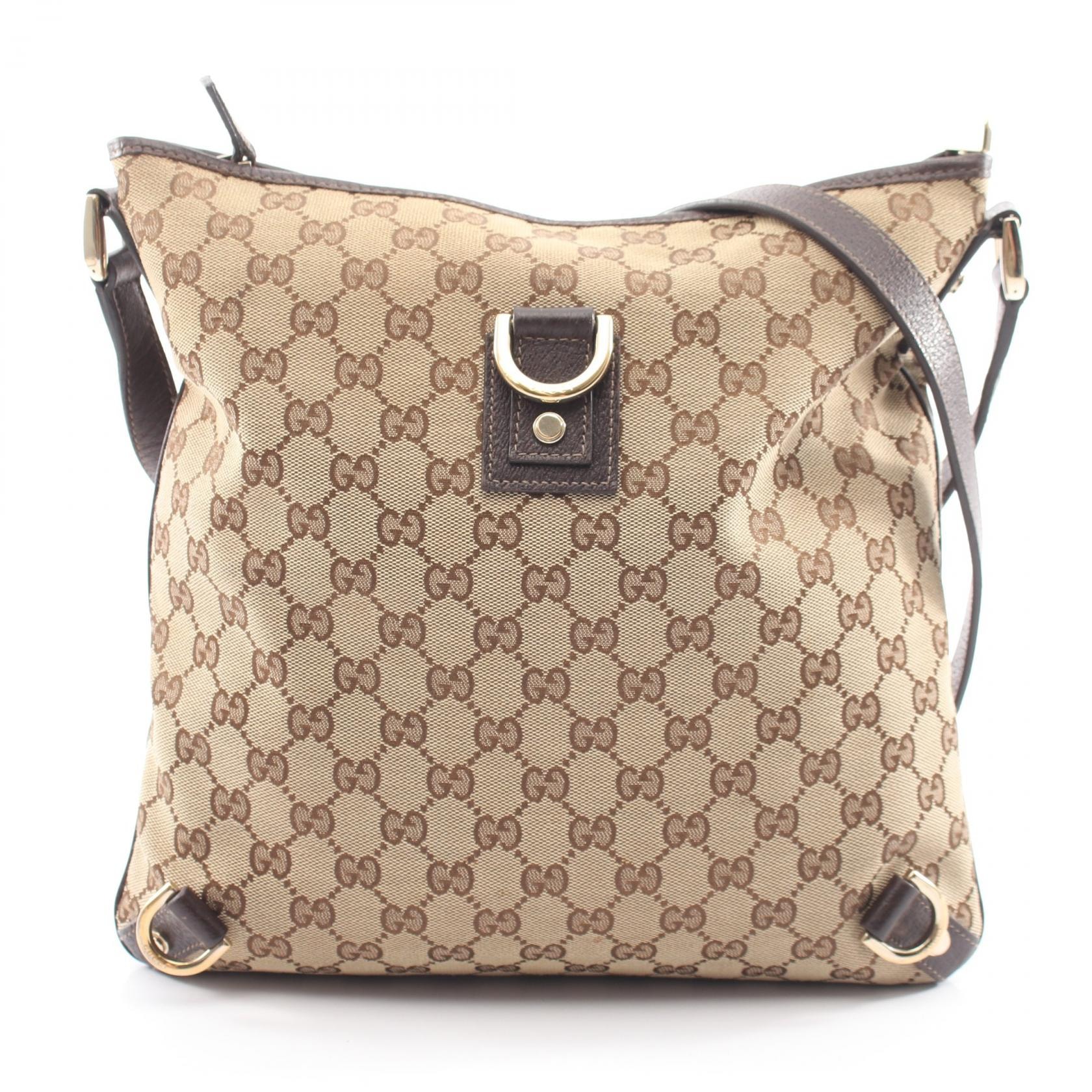 グッチ GUCCI アビー GGキャンバス ショルダーバッグ バッグ キャンバス レザー レディース ベージュ系 / ブラウン系 131326 【中古】