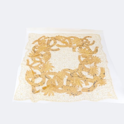 ■美品 シャネル シルク 100% ココマーク アクセサリー 柄スカーフ