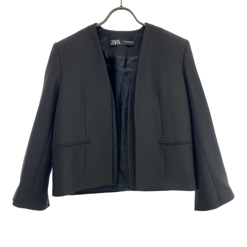 B (目立った傷や汚れなし)】ZARA ザラ ノーカラージャケット XS B (目立った傷や汚れなし)】ZARA ザラ ノーカラージャケット XS