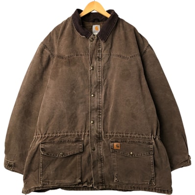 古着 ビッグサイズ 00年代 カーハート Carhartt 中綿入り ダックワークジャケット メンズXXXL相当/eaa559256