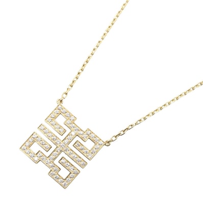 カルティエ CARTIER ウィッシュノット ミニ ダイヤ ネックレス ネックレス ジュエリー K18(イエローゴールド) ダイヤモンド レディース ゴールド系 / クリア系 【中古】