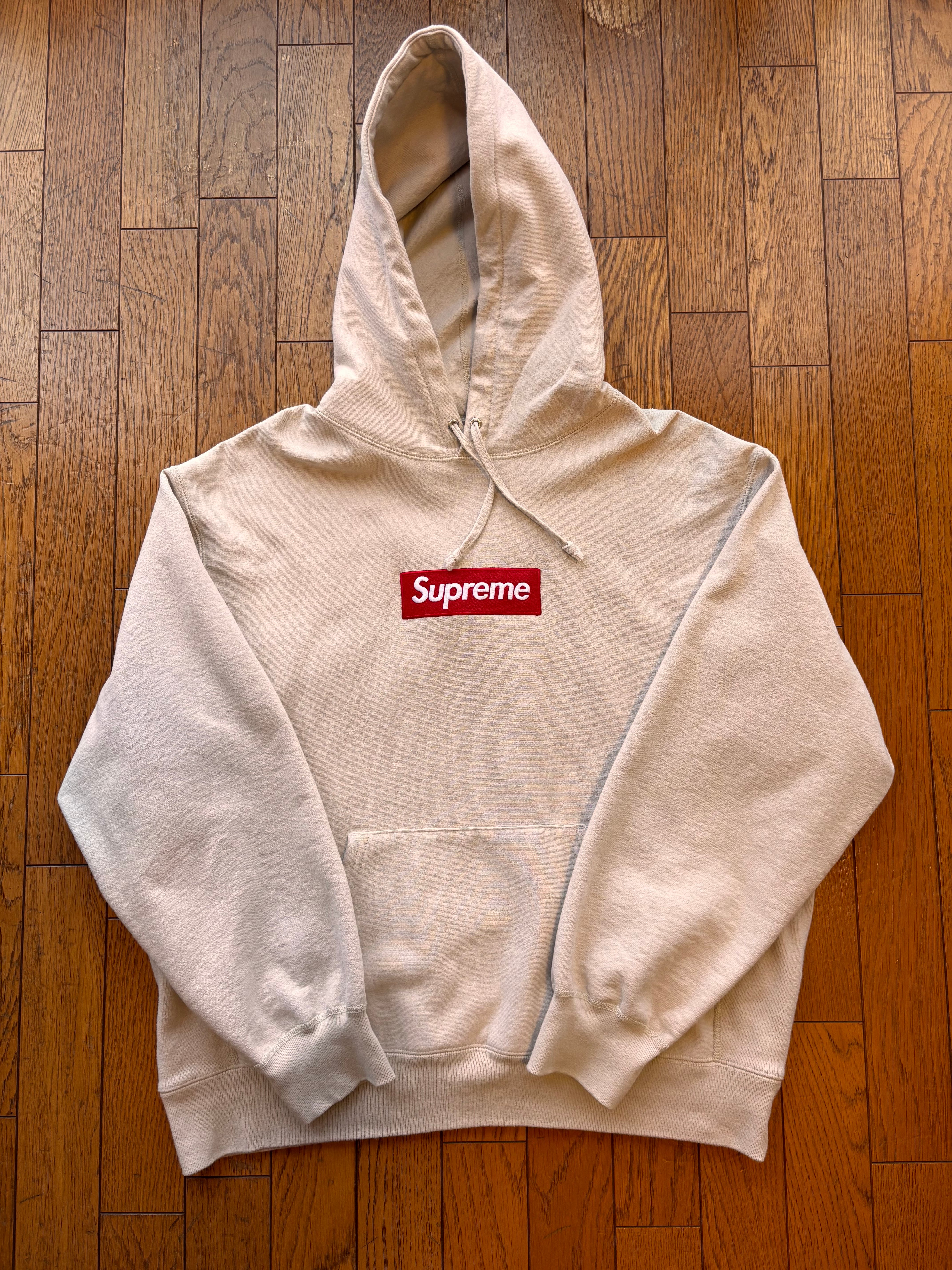 Supreme Box Logo Hooded Sweatshirt "Stone" (24FW)