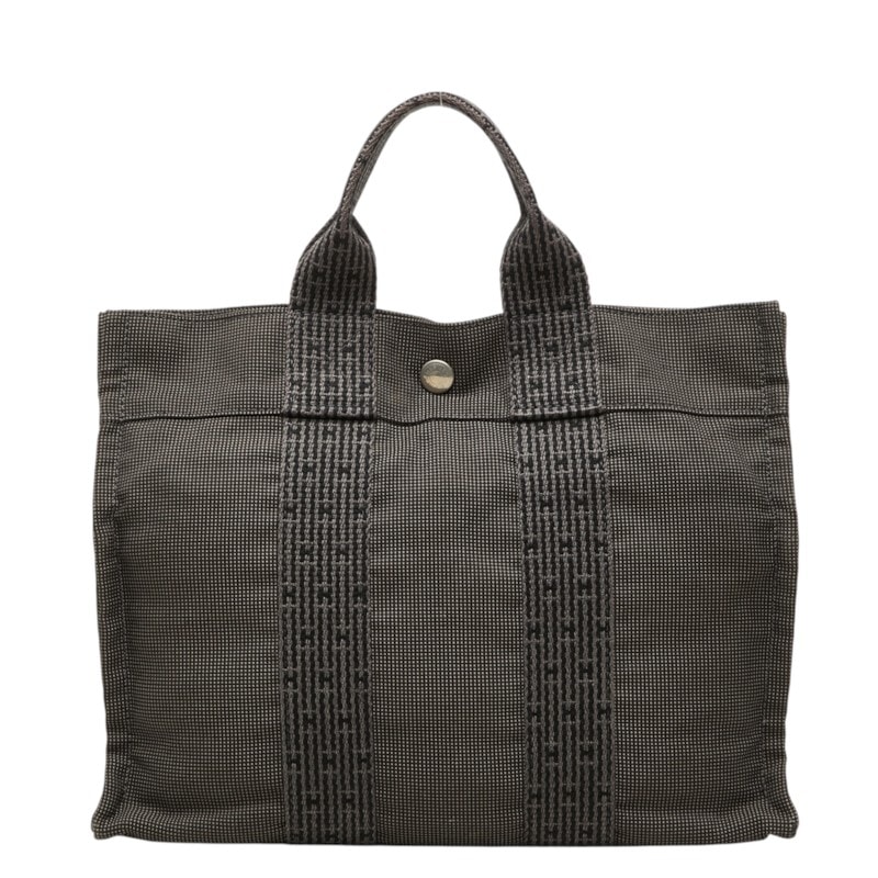 エルメス エールライン トートPM トートバッグ グレー キャンバス レディース HERMES 中古