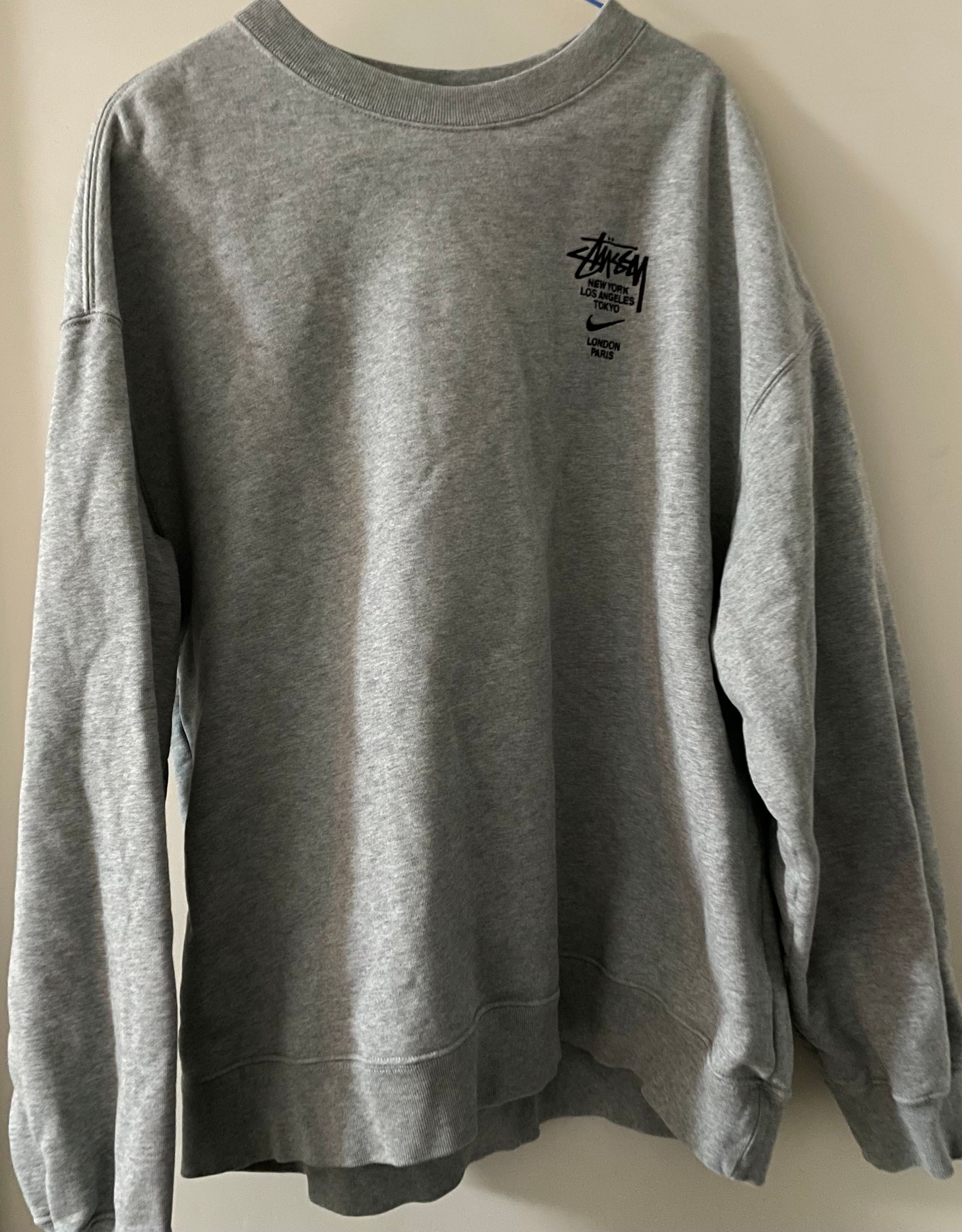 Nike x Stussy International Crewneck Sweatshirt (US Size) "Grey" DC4198-050