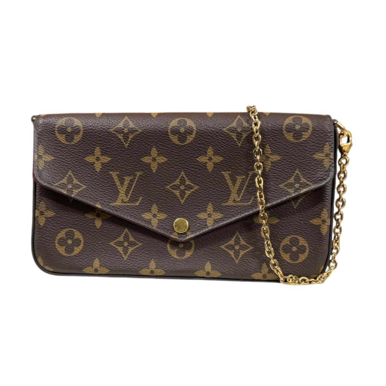 ルイヴィトン ポシェットフェリシー モノグラム ショルダーバッグ モノグラムキャンバス M61276 ブラウン レディース LOUIS VUITTON 中古