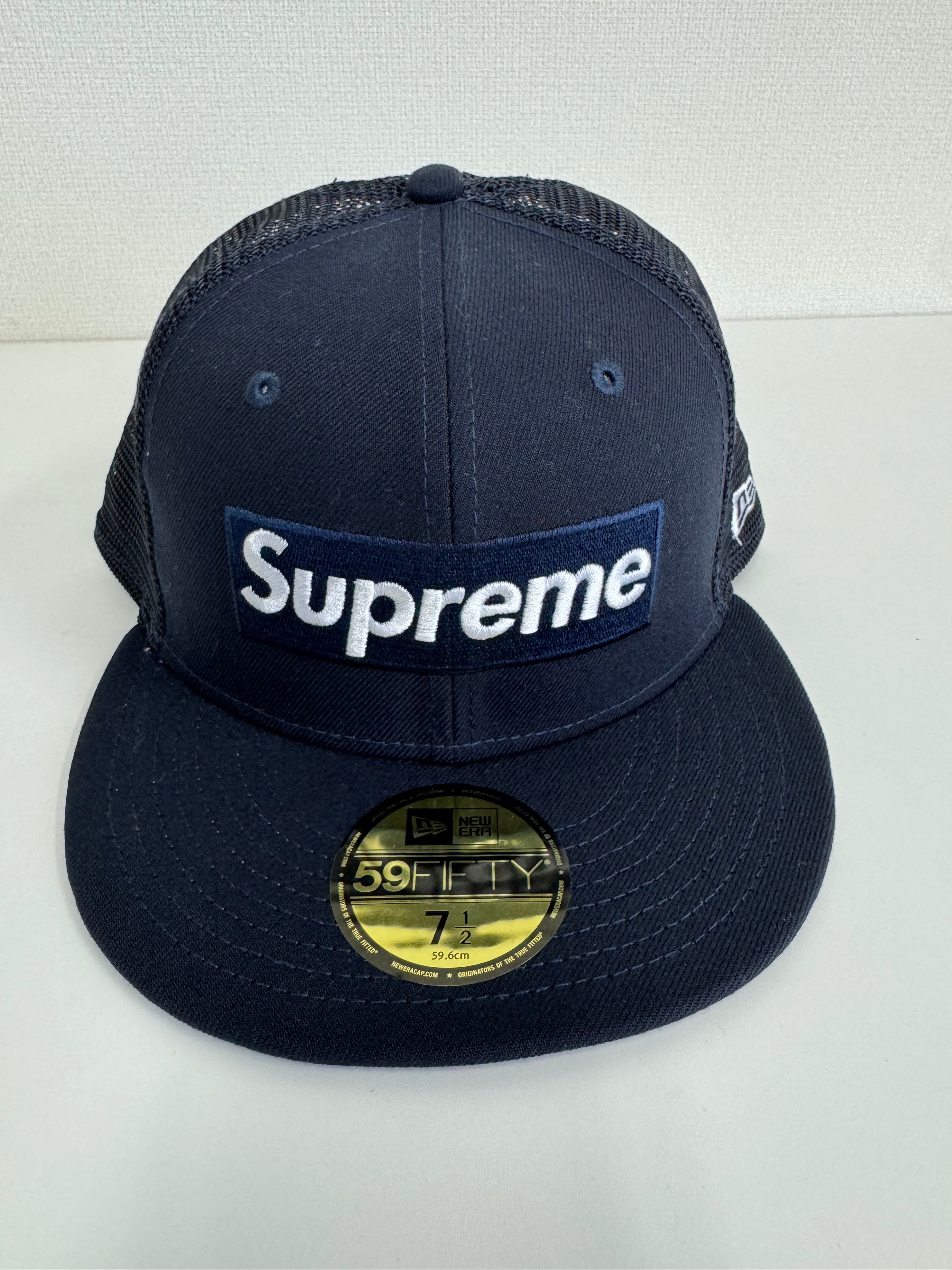 Supreme Box Logo Mesh Back New Era "Navy" (23SS)