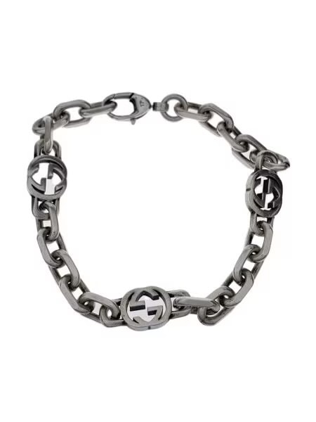 GUCCI Silver Bracelet With Interlocking G