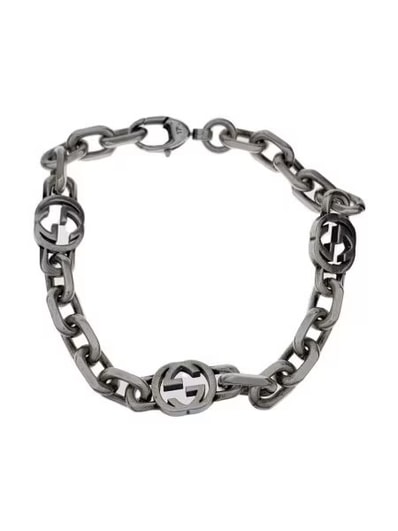 GUCCI Silver Bracelet With Interlocking G