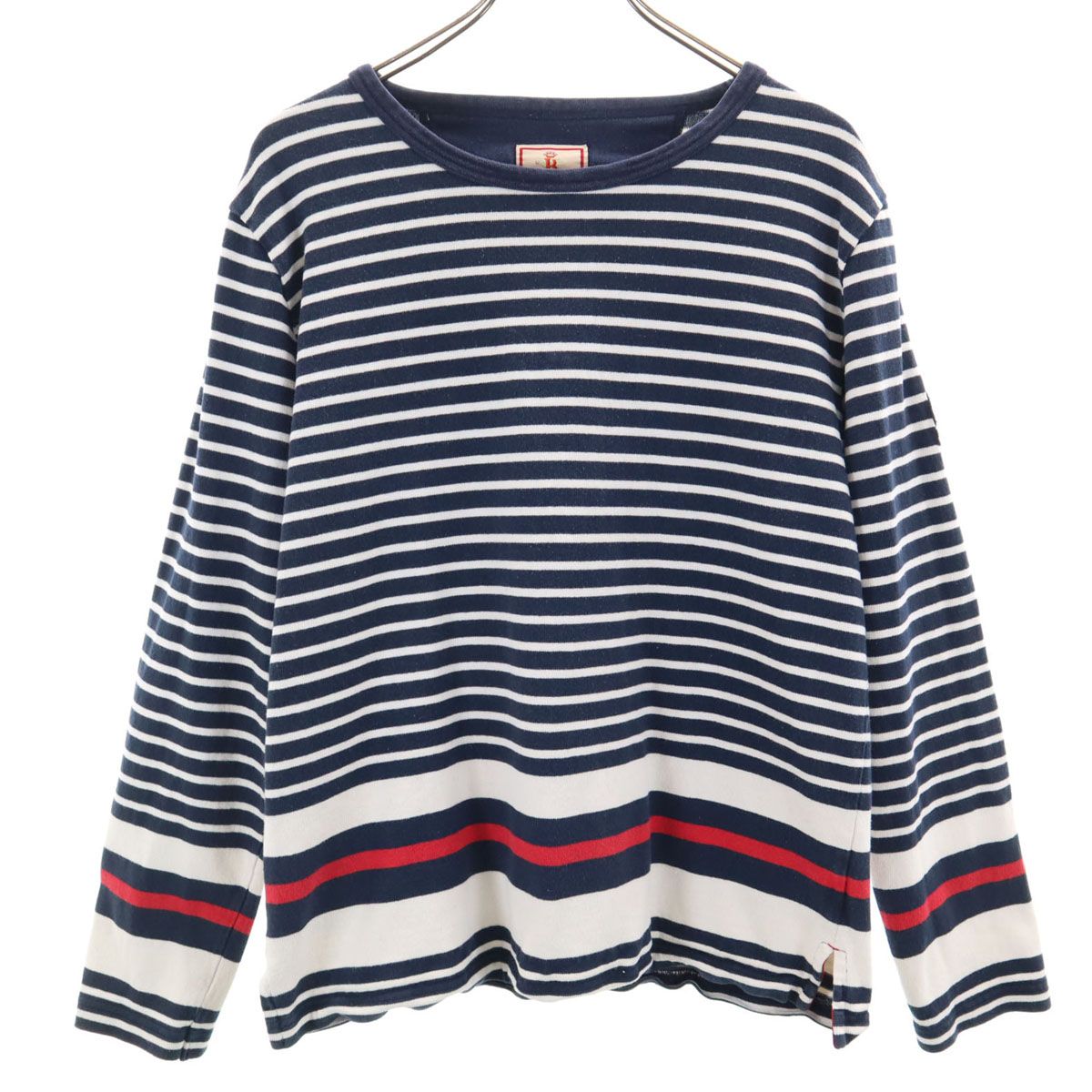 BARACUTA バラクータ 日本製 ボーダー柄 長袖 バスクシャツ 42 ネイビー ロンT