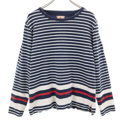 BARACUTA バラクータ 日本製 ボーダー柄 長袖 バスクシャツ 42 ネイビー ロンT