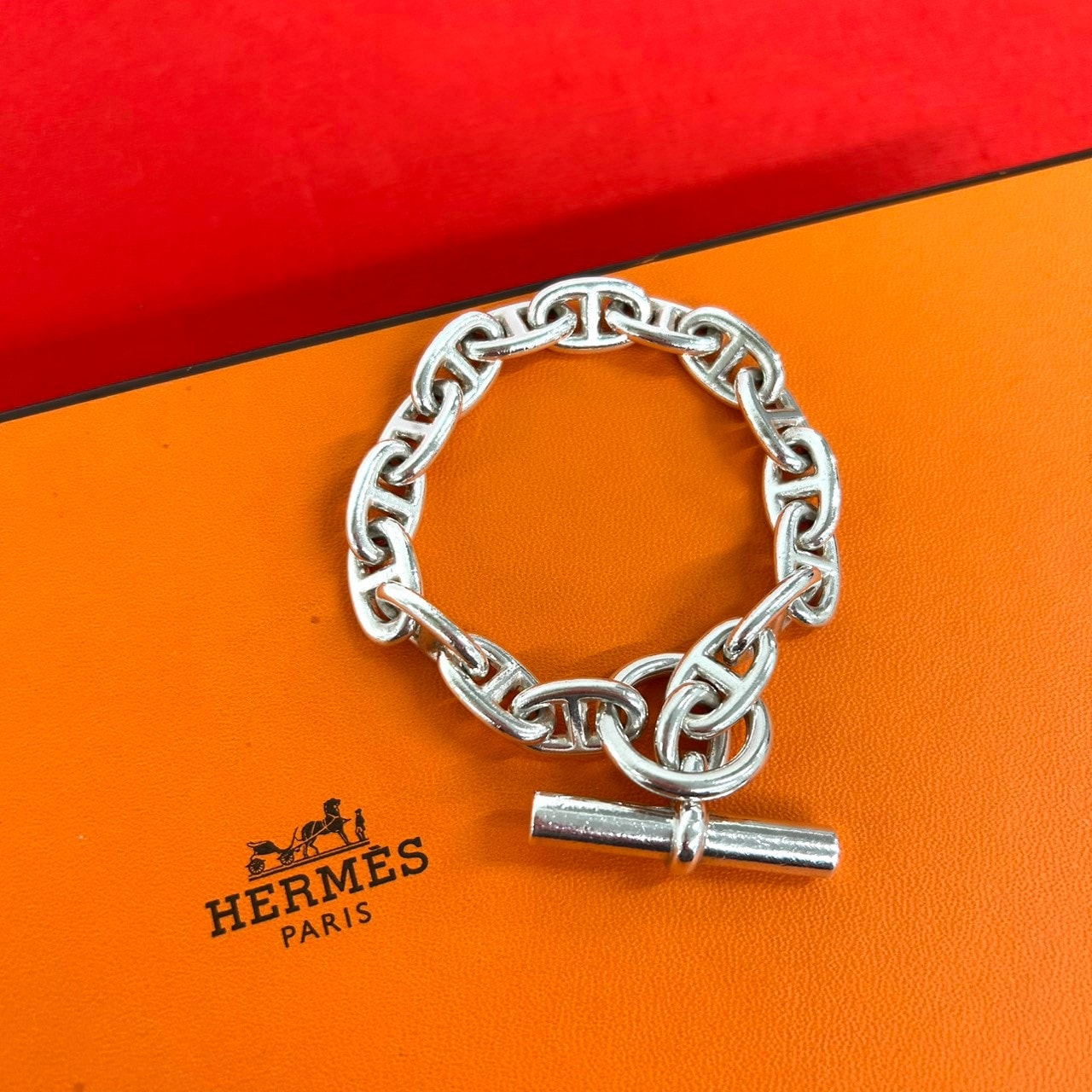 HERMES エルメス シェーヌダンクル MM 16コマ ブレスレット シルバー925 ブレスレット シルバー
34589