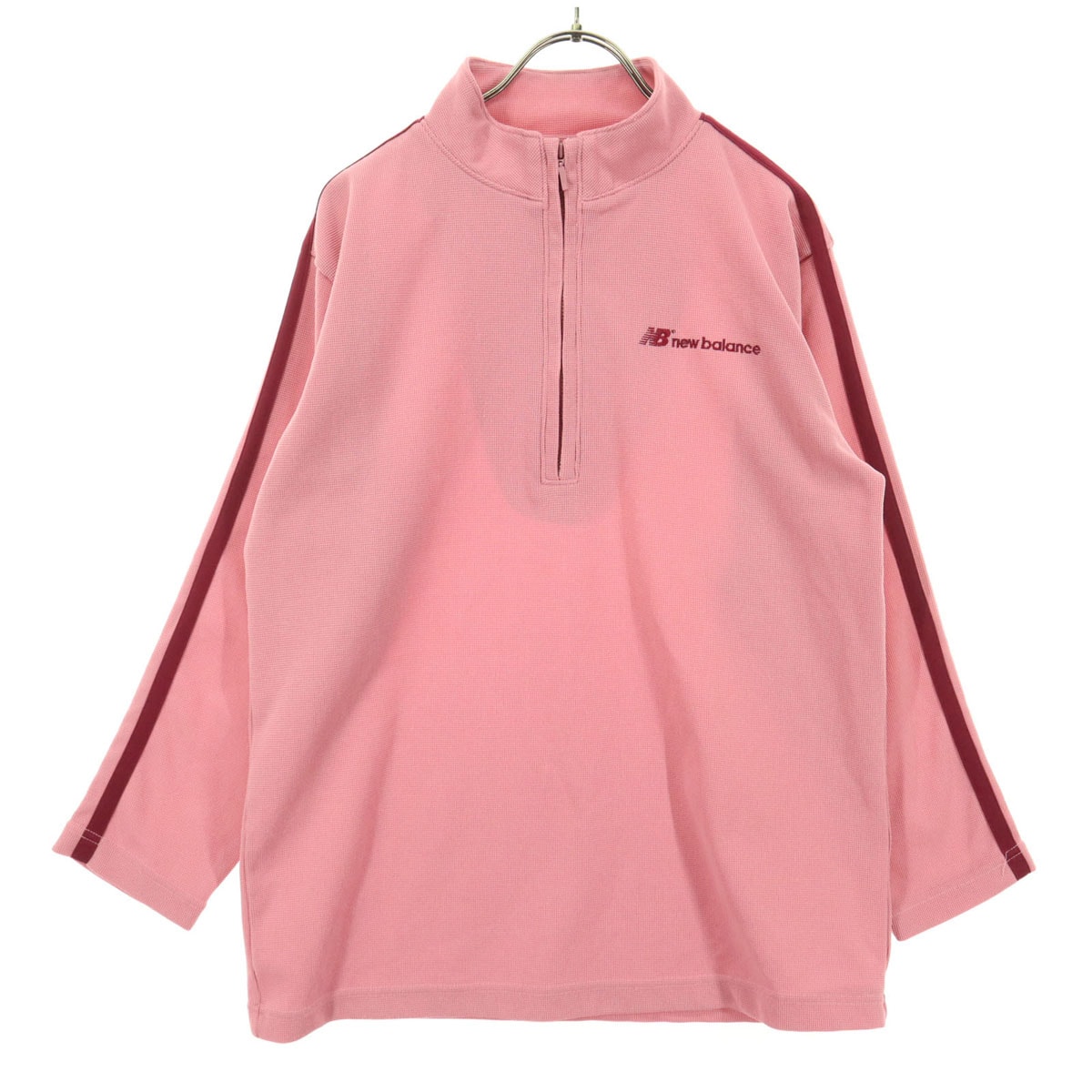 NEW BALANCE ニューバランス ワンポイントロゴ 長袖 ハーフジップ ジャケット SS ピンク