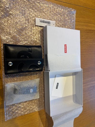 Supreme Leather Chain Wallet (25FW) "Black"