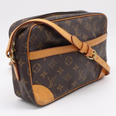 LOUIS VUITTON ルイ・ヴィトン モノグラム トロカデロ27 M51274 ショルダーバッグ ブラウン ベージュ コーティングキャンバス レザー レディース