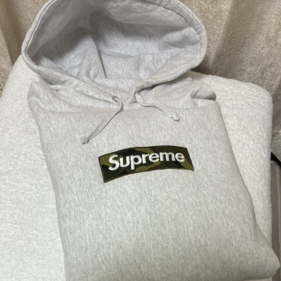 Supreme Box Logo Hooded Sweatshirt "Ash Grey" (23FW)