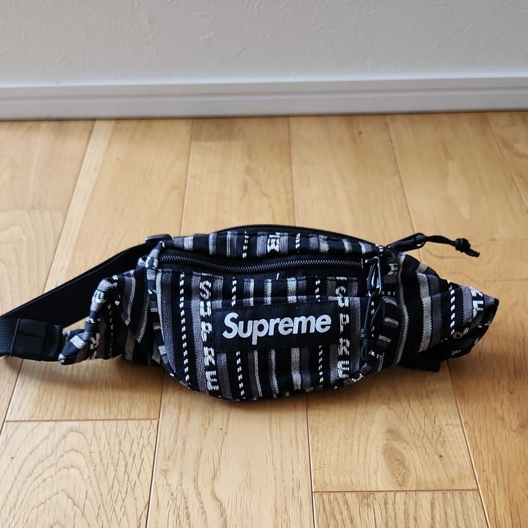Supreme Woven Stripe Waist Bag 