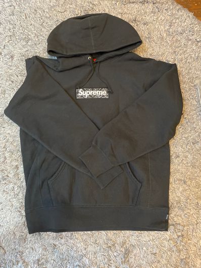 Supreme Bandana Box Logo Hooded Sweatshirt "Black"