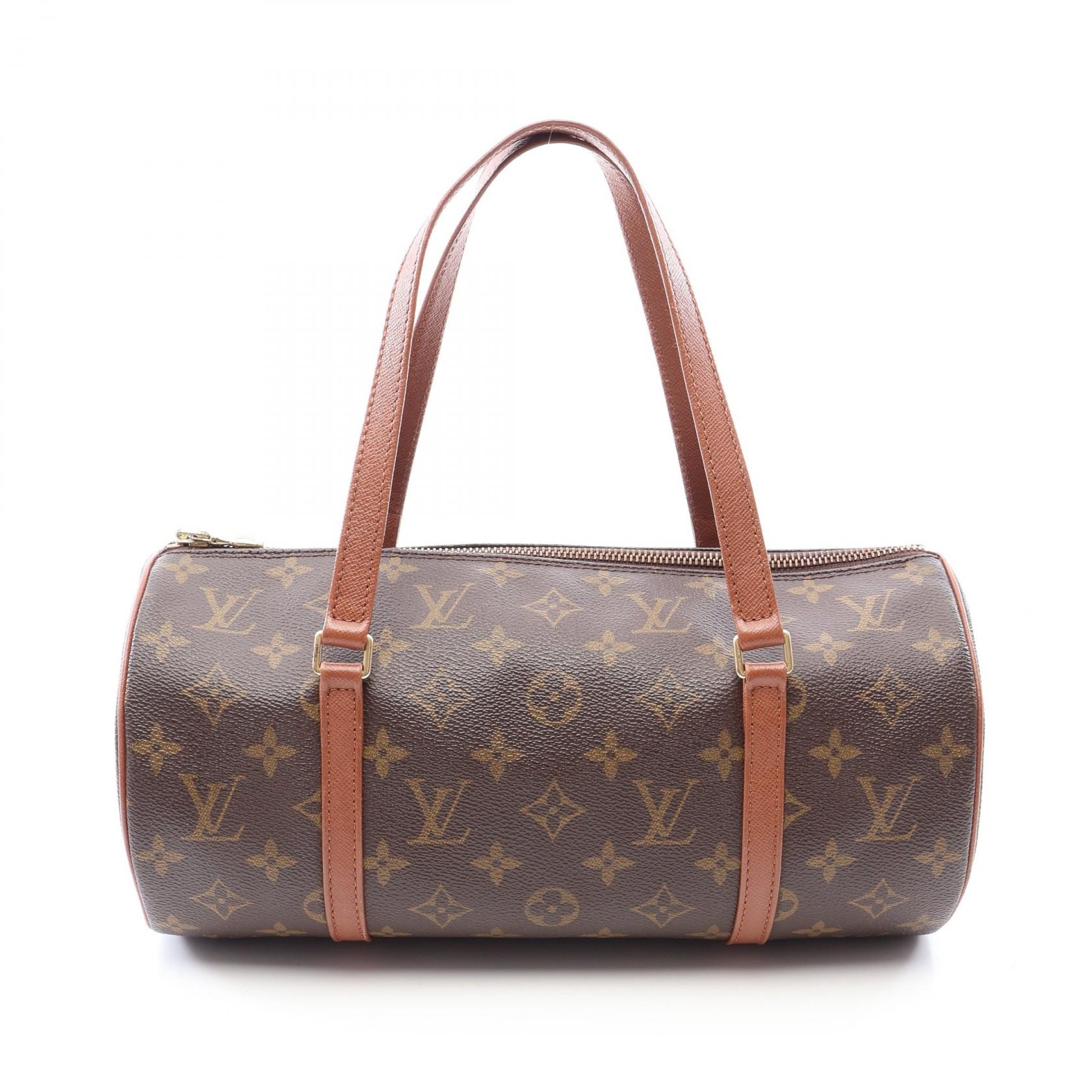 ルイ・ヴィトン LOUIS VUITTON パピヨン30 旧型 ハンドバッグ バッグ PVCコーティングキャンバス レザー モノグラム レディース ブラウン系 M51365 【中古】