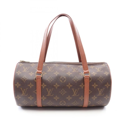 ルイ・ヴィトン LOUIS VUITTON パピヨン30 旧型 ハンドバッグ バッグ PVCコーティングキャンバス レザー モノグラム レディース ブラウン系 M51365 【中古】