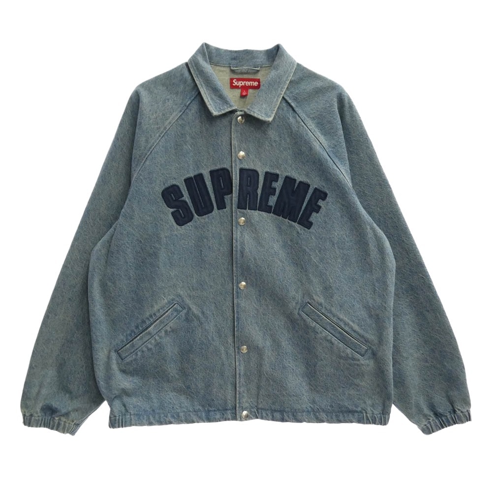 Supreme シュプリーム デニムジャケット 25SS Arc Denim Coaches Jacket Washed Indigo アーチロゴ デニム ウォッシュド インディゴ コーチジャケット インディゴブルー系 L【美品】【中古】