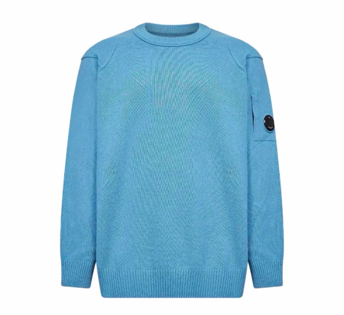C.P. Company Cotton Chenille Crewneck Sweater "Aegean Blue Light Blue"