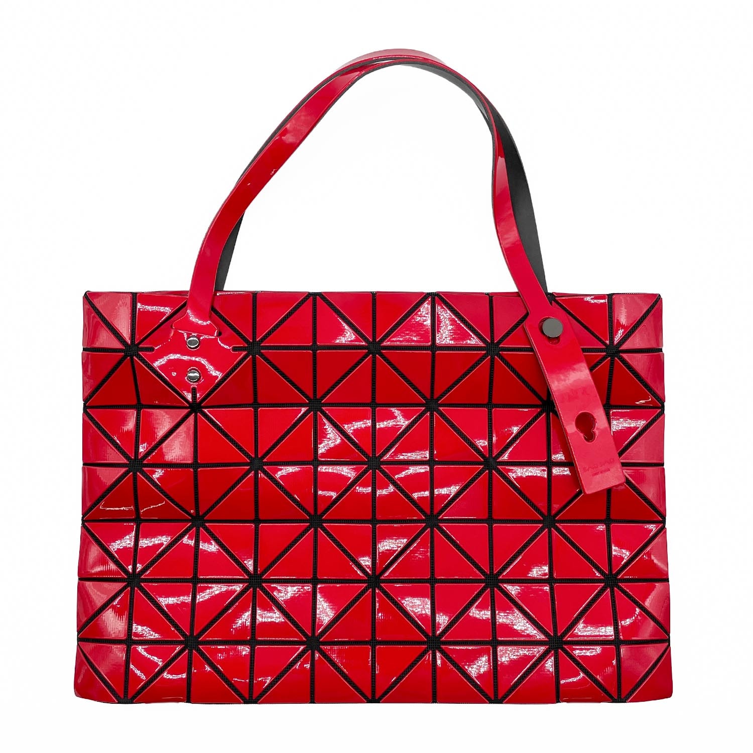 ISSEY MIYAKE イッセイミヤケ BAOBAO バオバオ CARTON カルトン トートバッグ
 ハンドバッグ 樹脂系 レッド レディース
 【中古】
