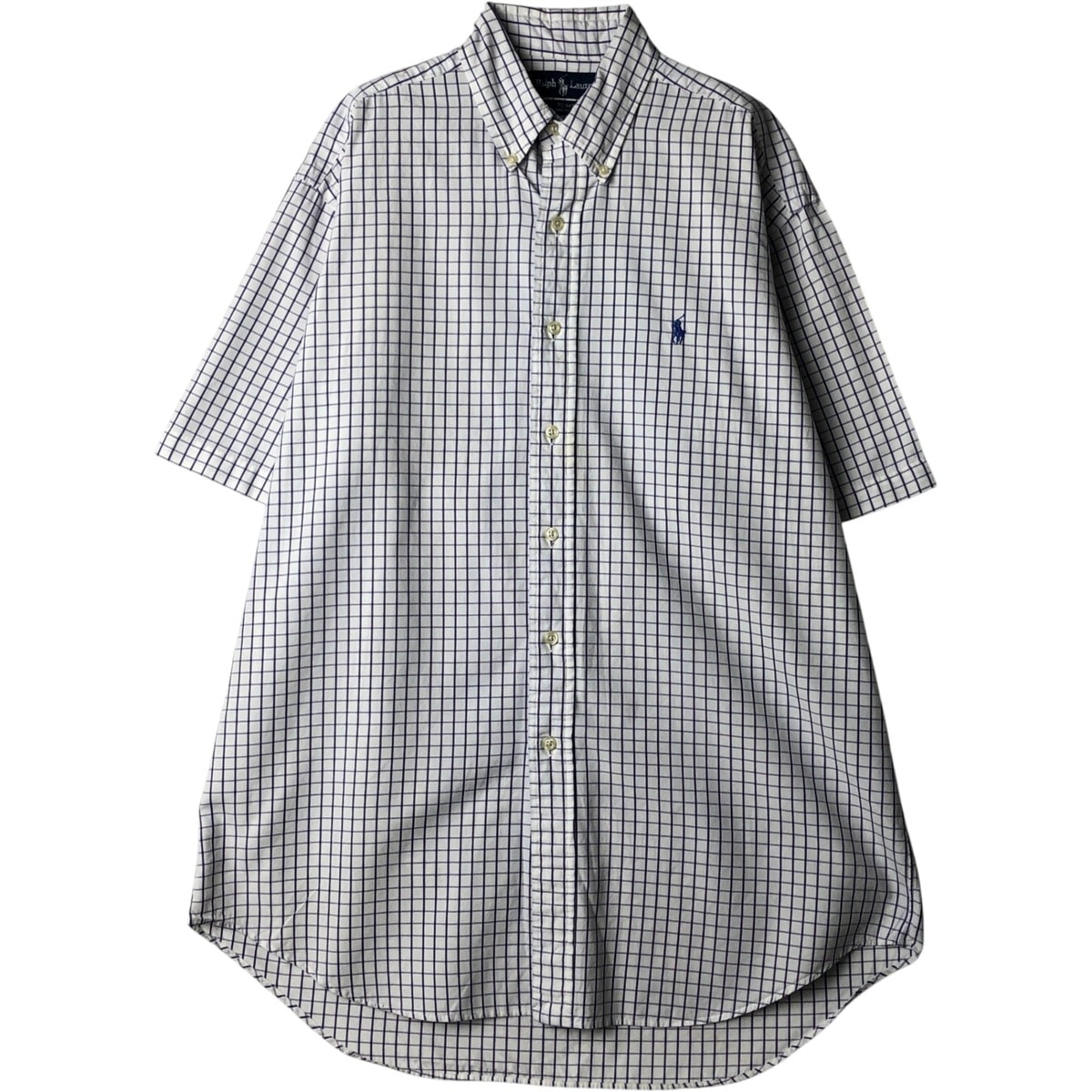 古着 ラルフローレン Ralph Lauren BLAKE 半袖 ボタンダウン チェックシャツ メンズM相当/eaa640921