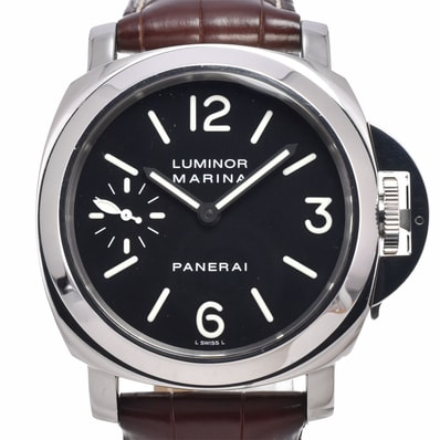 パネライ PANERAI PAM00111 ルミノール マリーナ スモールセコンド ブラック 手巻き メンズ 良品 箱・保証書付き 腕時計 A#149451