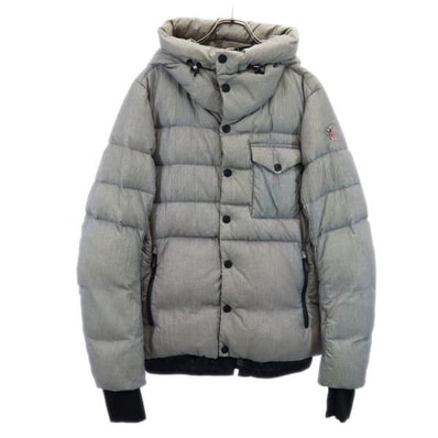 MONCLER モンクレール ロゴ刺繍 ダウンジャケット 4 グレー