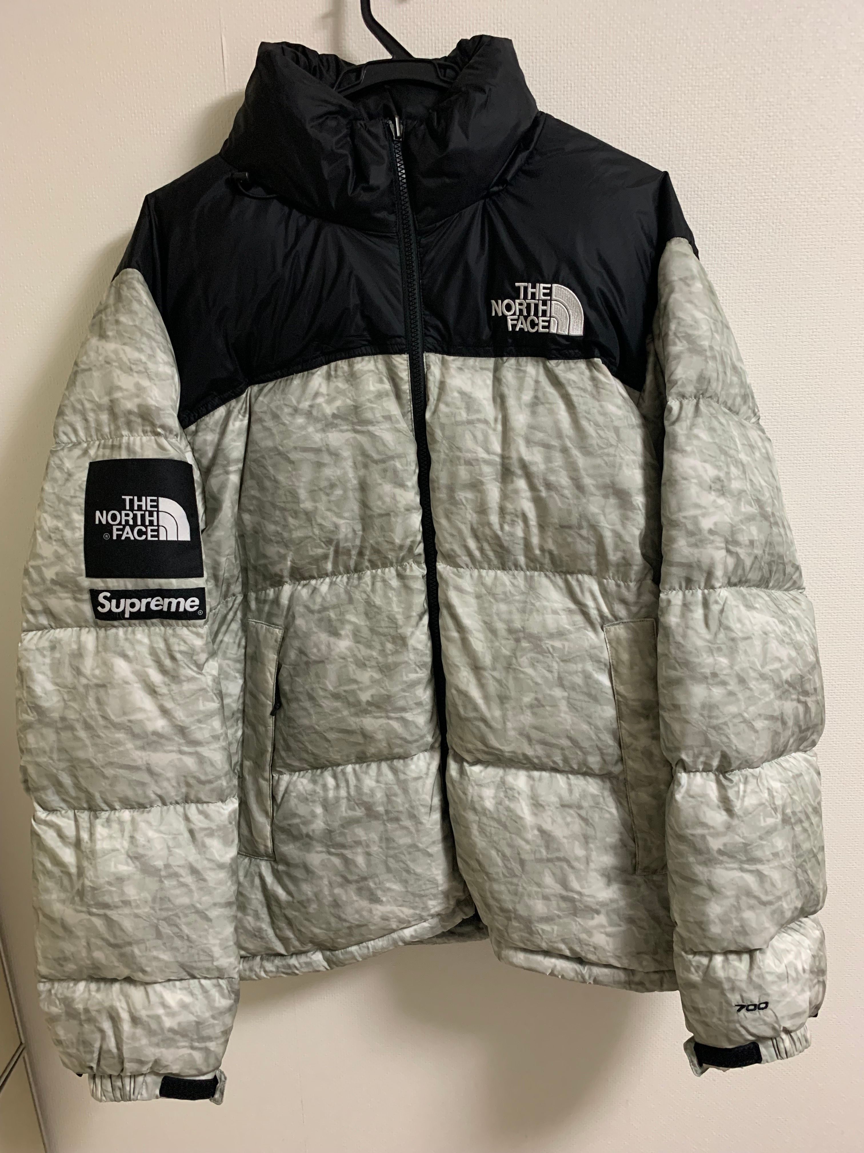 Supreme x The North Face Nuptse Jacket "White Paper Print"