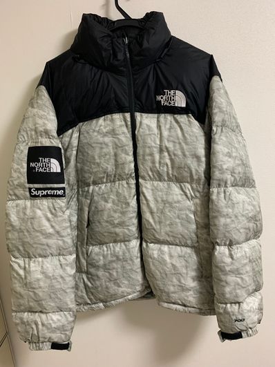 Supreme x The North Face Nuptse Jacket "White Paper Print"