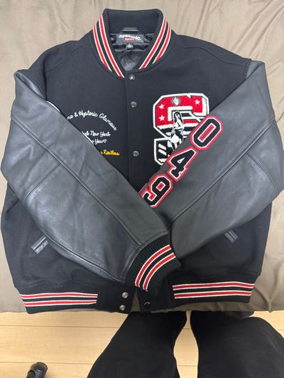 Supreme x HYSTERIC GLAMOUR Varsity Jacket "Black"
