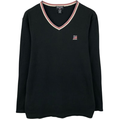 古着 00年代 ラルフローレン Ralph Lauren POLO JEANS COMPANY Vネック ロングTシャツ ロンT メンズXL相当/eaa659286