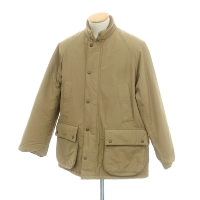 【中古】バブアー Barbour × BARACUTA ポリエステルコットン 中綿入り ジャケット ブルゾン ベージュ【サイズS】【メンズ】