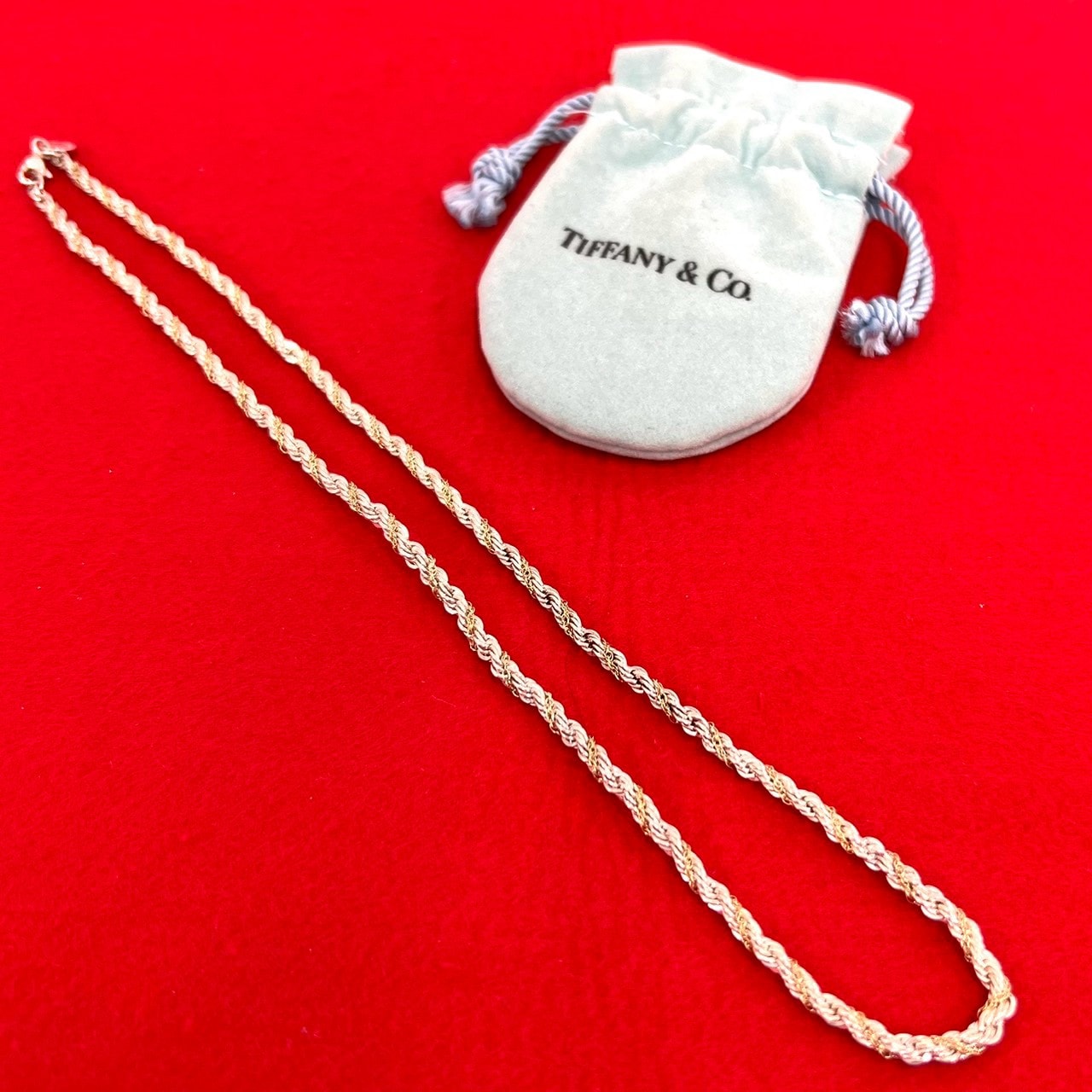 TIFFANY&Co. ティファニー ツイストロープ ネックレス シルバー925 K18イエローゴールド ネックレス シルバー
23539